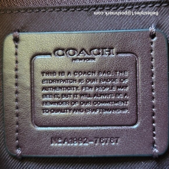 COACH Dreamer 27 Whipstitch Colorblocked Mixed Leather & Suede Satchel-Ink Mult⭐ - Picture 13 of 16
